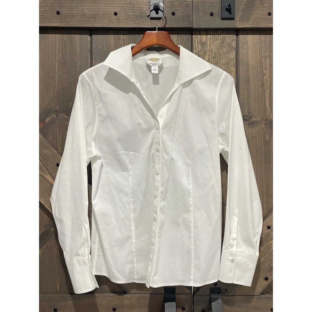 Talbots Button Down Wrinkle Resistant Stretch Whi… - image 5
